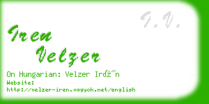 iren velzer business card